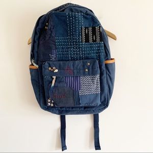 Free People Prep Patch Backpack Blue NWOT $128 (read)